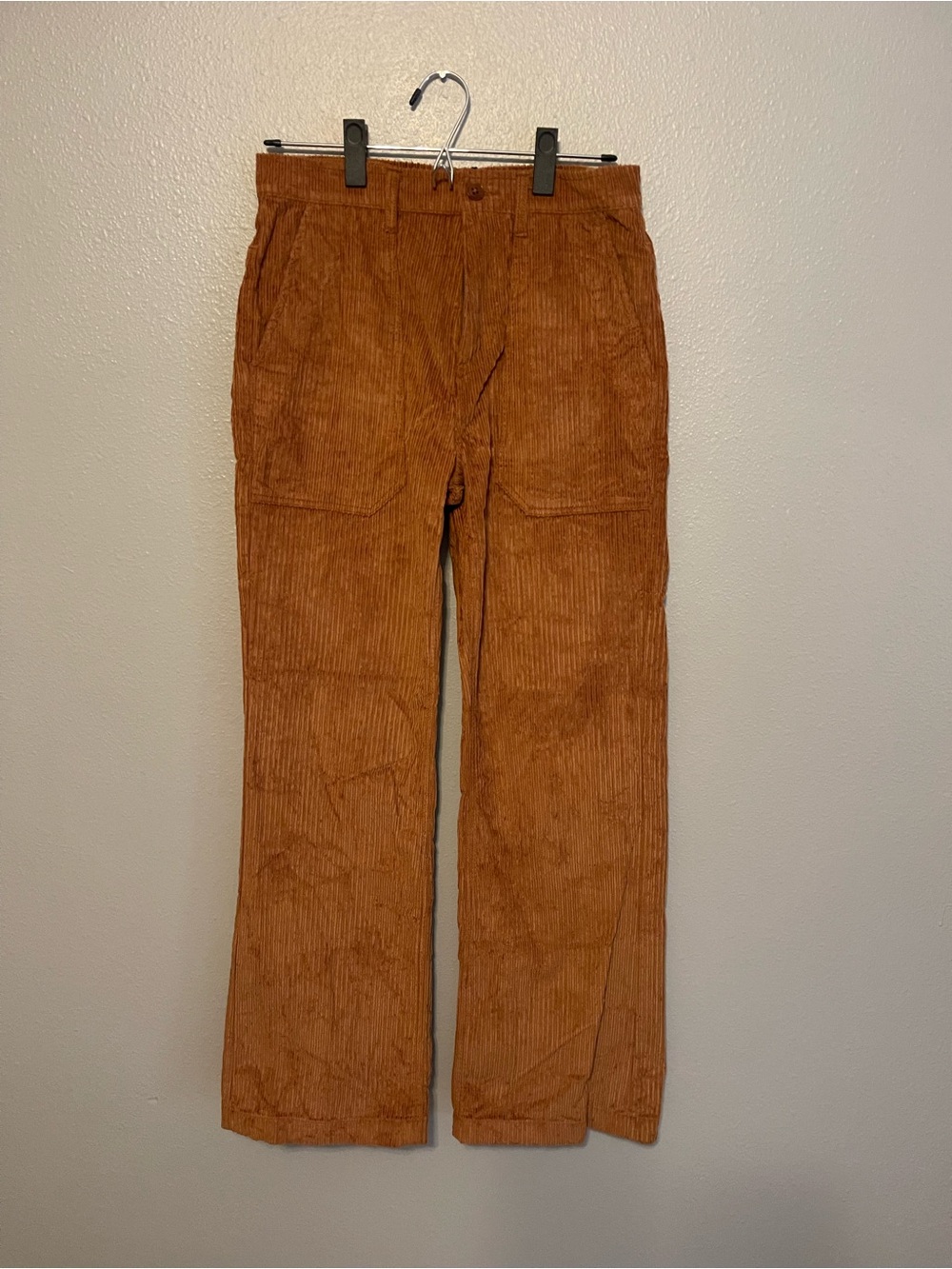 Prana Men's Corduroy Pants in Rust Brown
